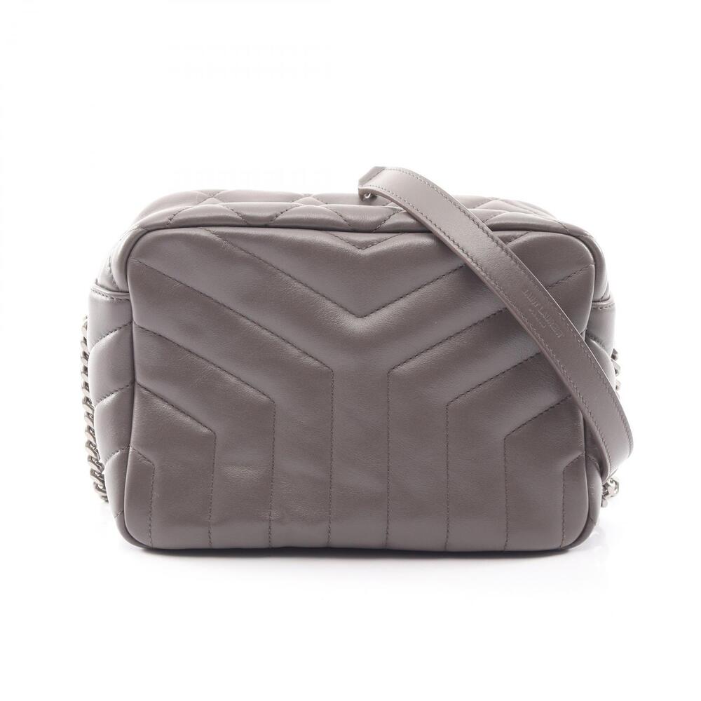 Saint Laurent Paris Loulou Shoulder Bag Leather Gray